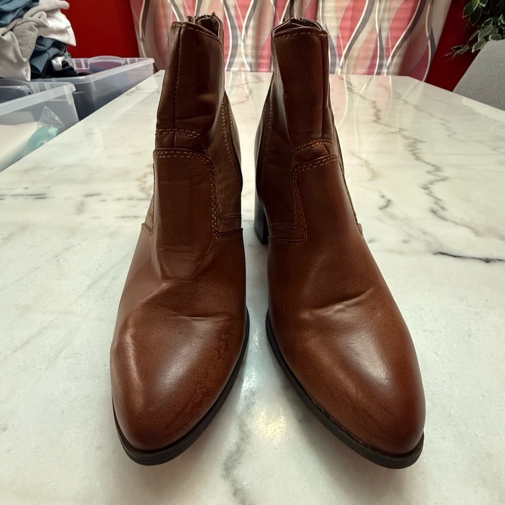 CL by Laundry Brown Ankle Booties Size 9.5 - Picture 3 of 6
